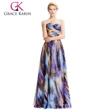 2016 Grace Karin bretelles en mousseline de soie robe de bal multi colours GK000036-1